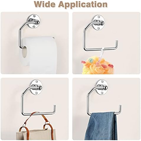 ETELI 3-Piece Stainless Steel Towel Ring Set with Toilet Paper Holder