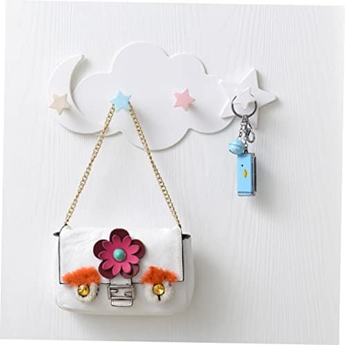 Healifty Adhesive Wall Hooks 2pcs Cloud Moon Star Design
