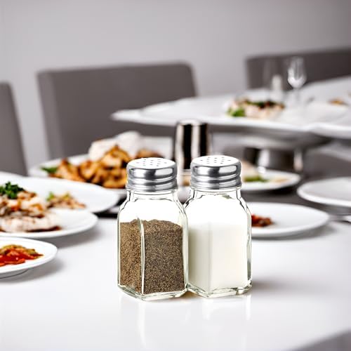 BNYD Salt Pepper Shakers Set Clear Glass