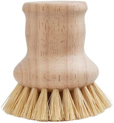 HIC Harold Import Co Dish Pan Scrub Brush with Wooden Handle