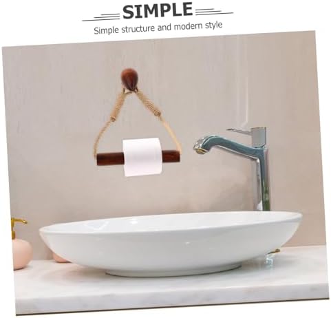 Homoyoyo Wall Mounted Toilet Paper Holder with Walnut Design 1
