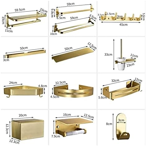 ALDEPO Brushed Towel Rail with Hook and Brush