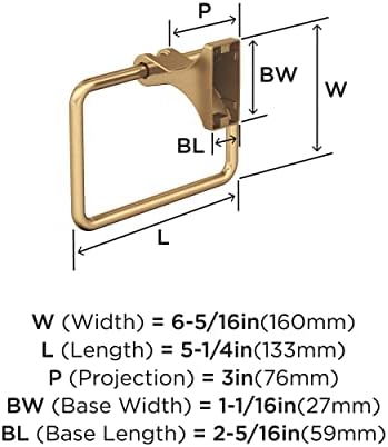 Amerock BH36052CZ Champagne Bronze Towel Ring