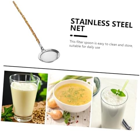 Luxshiny 304 Stainless Steel Slotted Spoon with Long Handle
