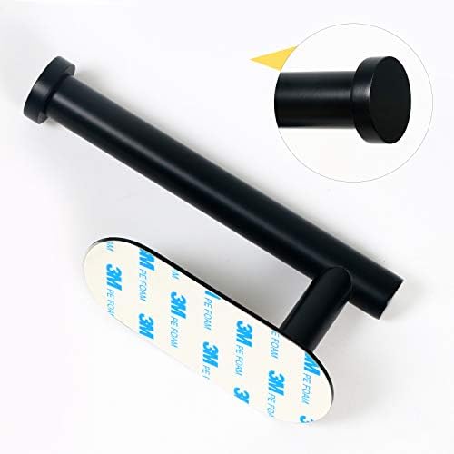 HouseAid Self Adhesive Toilet Paper Holder Matte Black 1