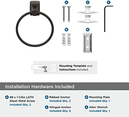 Amerock Oil Rubbed Bronze Towel Ring 7-716 in