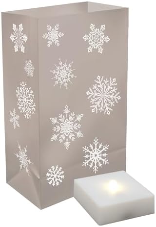 Lumabase Battery Operated Luminaria Kit with Timer - Set of 6 1