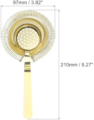 Cocktail Strainer - Stainless Steel Bar Strainer for Drinks 210mm Gold