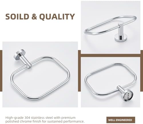 Angle Simple Swivel Towel Ring Chrome