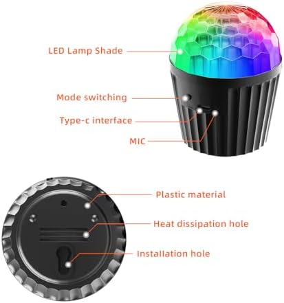 Yiixuyo Disco Ball Light with Sound Control