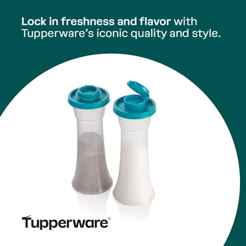Tupperware Hourglass Salt Pepper Shaker Set 1