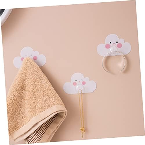 12pcs Cloud Shape Adhesive Wall Hooks for Coats Towels