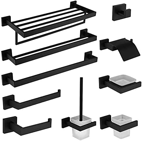 TYZK Stainless Steel Towel Rack Wall Mounted Bathroom Hardware Set