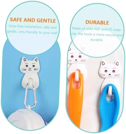 HOUDERCO 9pcs Adorable Cat Wall Hooks 1