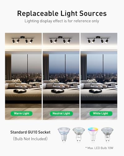 Bojim 4 Light LED Track Lighting Kit Ceiling