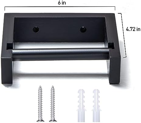PYINRUOLI Bamboo Toilet Paper Holder Black