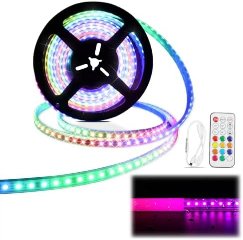 Muzata Waterproof LED Strip Light 164FT 96LEDsm Black Channel System