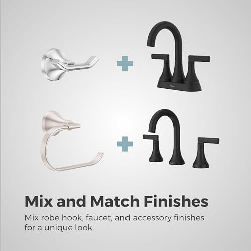 Pfister Vedra Towel Hook Matte Black Wall-Mounted