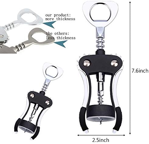 Foho Wing Corkscrew Wine Opener - Black