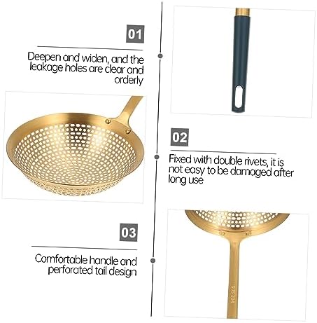 IMIKEYA Stainless Steel Skimmer with Long Handle