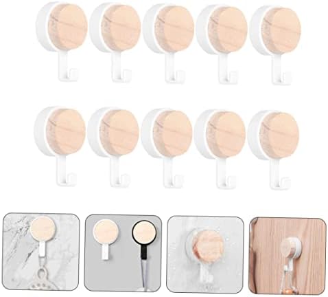 Unomor 10pcs Wall-Mounted Towel Hooks for Bathroom 1