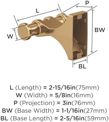 Amerock BH36050CZ Champagne Bronze Robe Hook 1