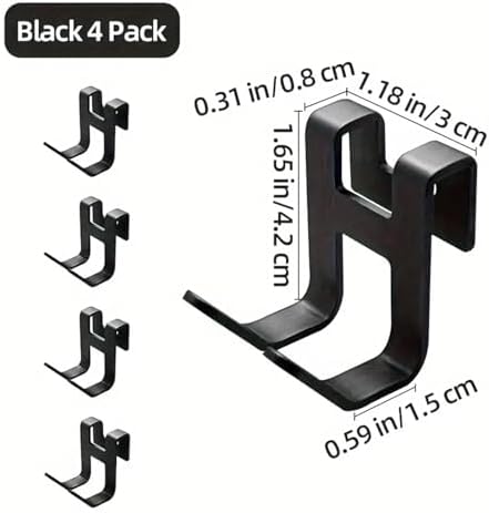 4 Multifunction Shower Caddy Hooks with Double Hook Design