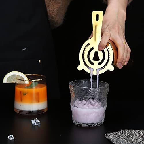 Evanda Cocktail Strainer with Gold Titanium Plating