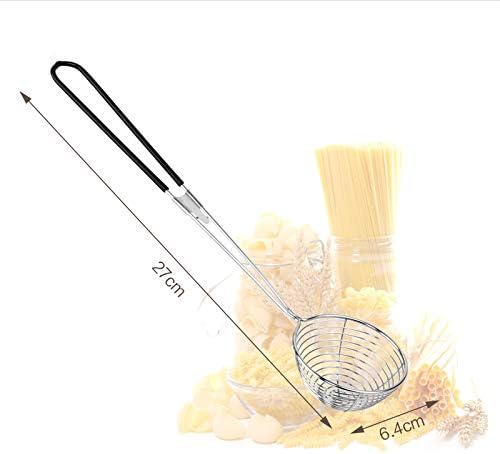 9 Pieces Stainless Steel Spider Skimmer Colander with Long Handle