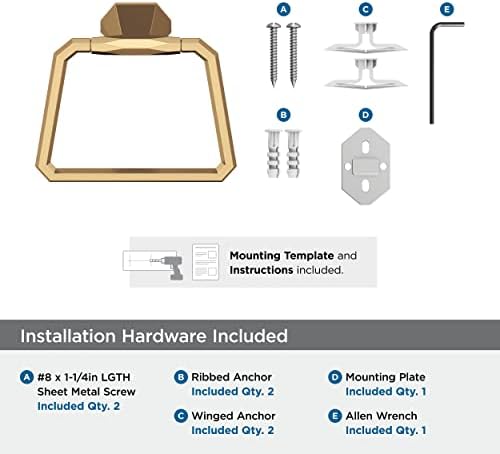 Amerock BH36042CZ Champagne Bronze Towel Ring 1