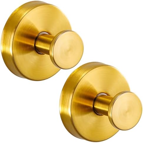 Supopular Reusable Suction Cup Hooks - Heavy Duty 22 Brushed Gold