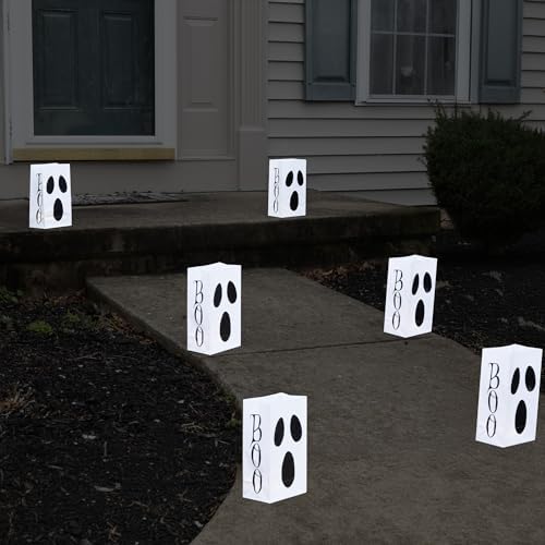 Lumabase Ghost Luminaria Kit - 6 Piece Battery Operated Path Light Set