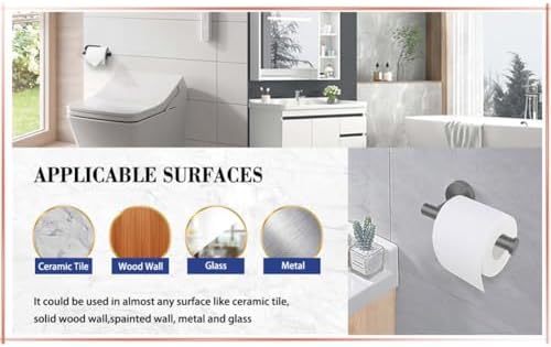 Matte Black Toilet Paper Holder Wall Mount Sturdy Stainless Steel