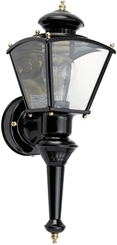 HZ-4150-BK Charleston Coach Wall Light Motion Activated Black