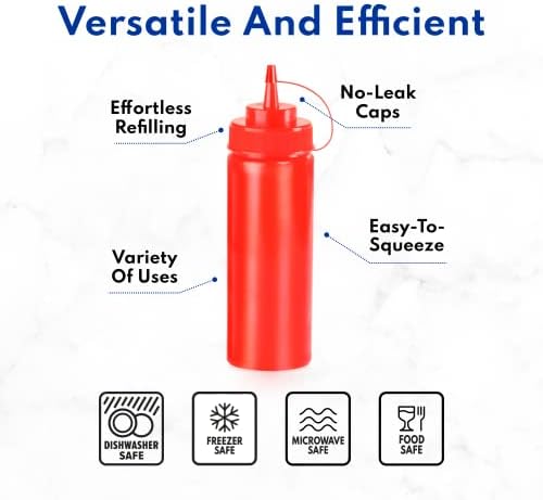 New Star Foodservice 26283 Squeeze Bottles Pack of 6