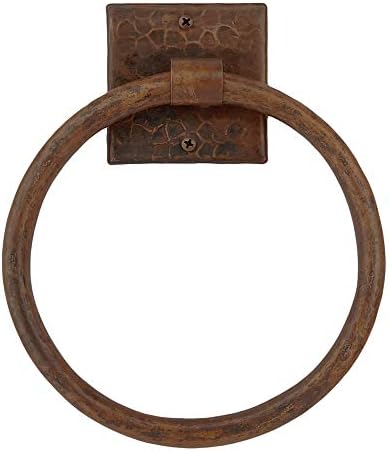 Premier Copper TR10DB 10-Inch Hand Hammered Towel Ring 1