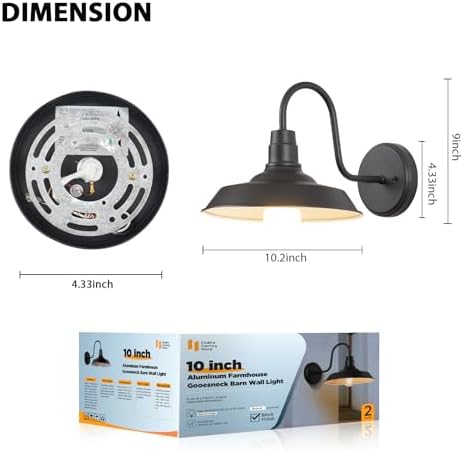 Double Century 2-Pack Barn Lights Outdoor Wall Fixtures