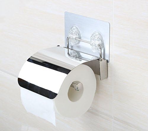 EzHome Self Adhesive Stainless Steel Toilet Paper Holder 1