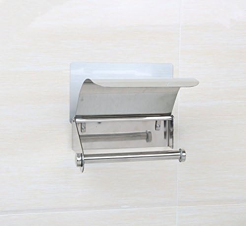 EzHome Self Adhesive Toilet Paper Holder Brushed Finish