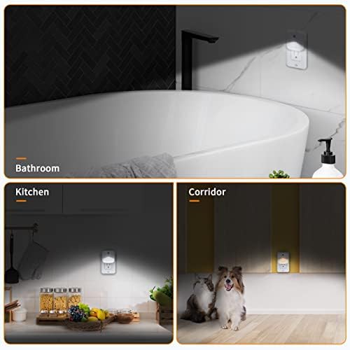 LuxLumin LED Night Lights with Dusk-to-Dawn Sensor 6 Packs