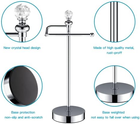ROLABAM Bath Towel Holder Standing 2 Pack