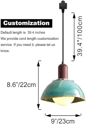 Kiven L Style 2-Wire Track Pendant Light with Ceramic Shade