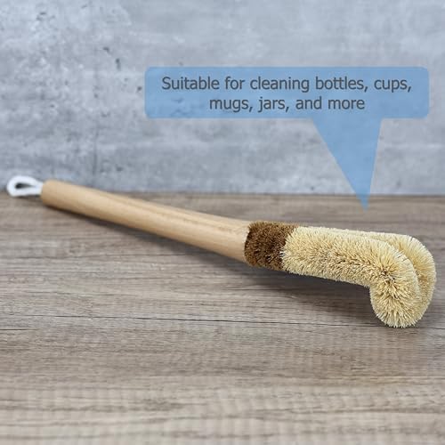 EIKS 2 Pack Bottle Cleaning Brushes with Coconut Fiber Bristles 1