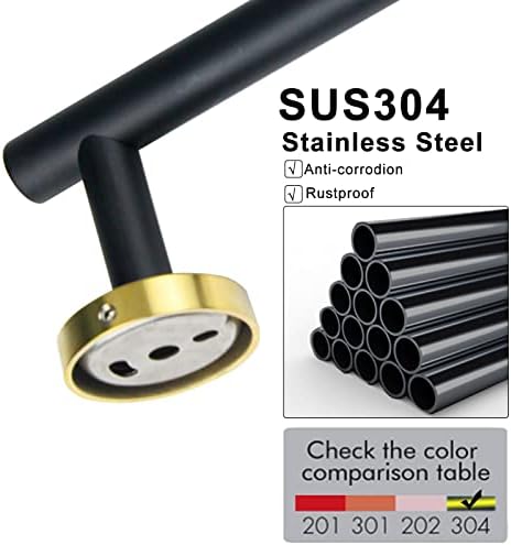 Cilee Black and Gold Toilet Paper Holder with Bracket