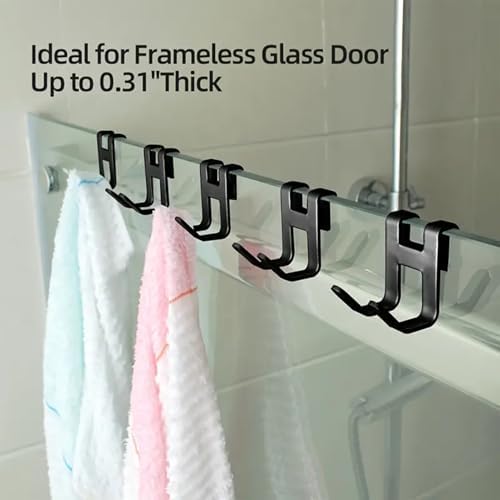 4 Multifunction Shower Caddy Hooks with Double Hook Design