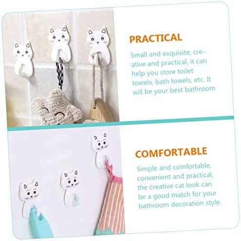 BUGUUYO 9PCS Cat Towel Hooks for Bathroom Storage