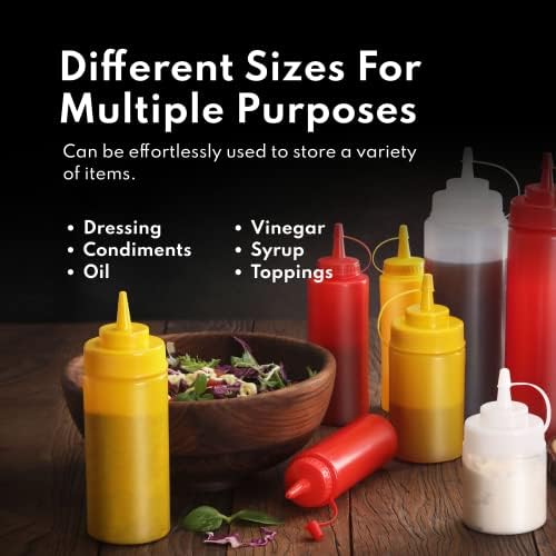 New Star Foodservice 26283 Squeeze Bottles Pack of 6
