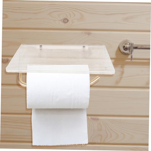 Wall Mounted Paper Towel Holder with Acrylic Shelf