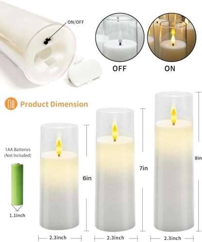kakoya Flameless Candles Remote Control Pack of 9