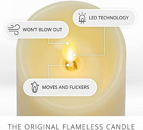Luminara Flameless LED Ivory Pillar Candle 3 x 45 1